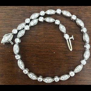 Tiffany & Co. platinum diamond jazz tennis bracelet